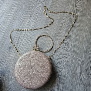 Formal Round Rose Gold Crossbody or Wristlet Purse